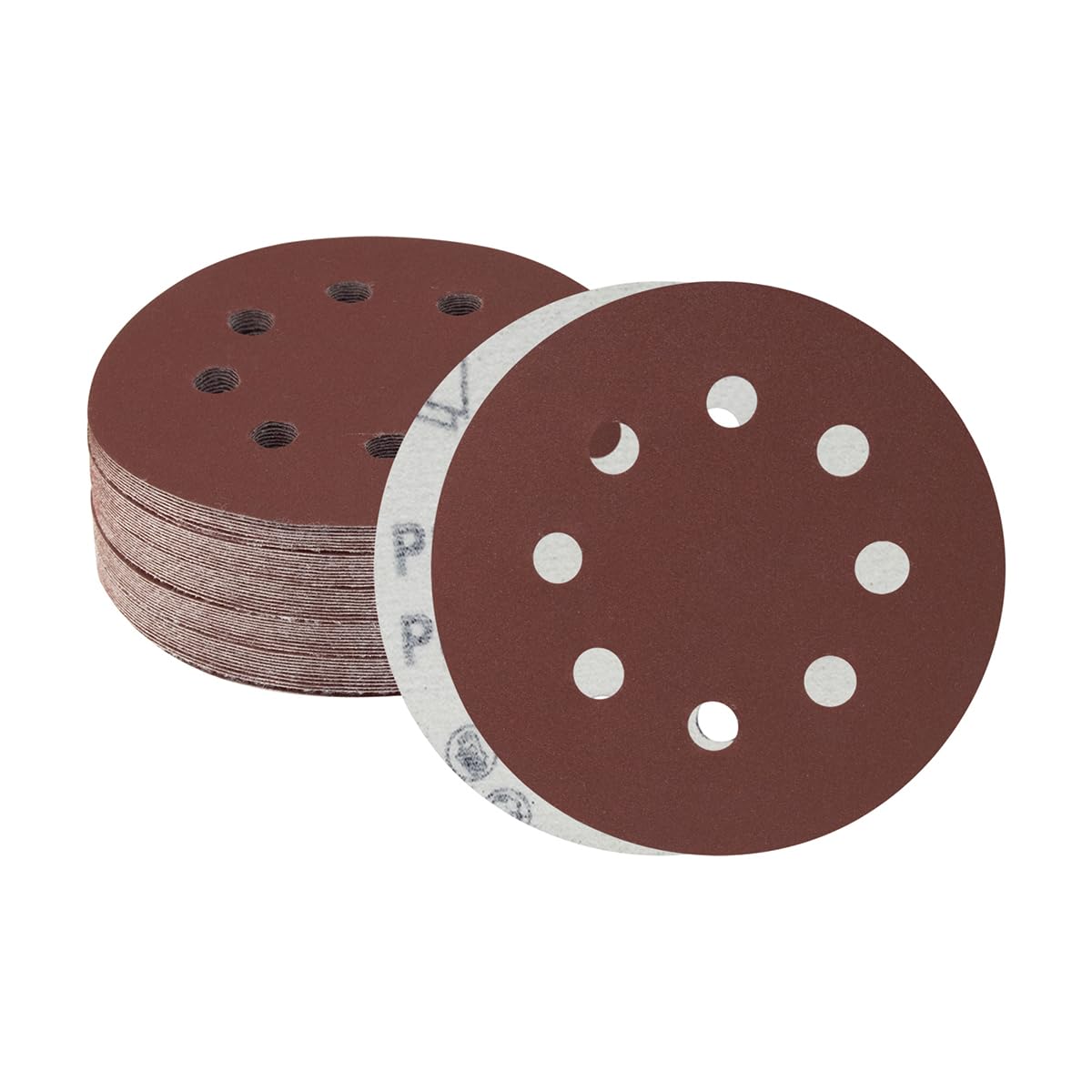 Meccion 125mm Sanding Discs 50pcs 320 Grits Sander Discs Pads 5 Inch 8 Holes Hook and Loop Sander Paper for Random Orbital Sander