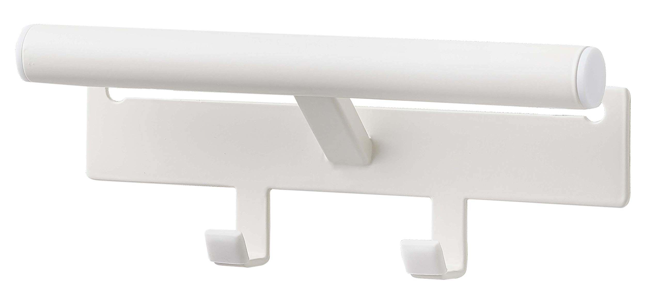 YAMAZAKI 5316 Tower Backpack Hanger, White, Steel/Polypropylene, Minimalist, 26 x 6.5 x 10.5 cm