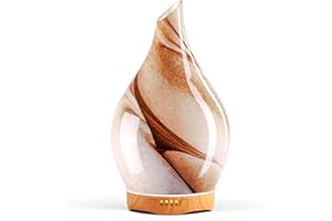 Porseme 280ml Essential Oil Diffuser Glass Color Changing Aroma Air Diffusers Aromatherapy Ultrasonic Cool Mist Humidifier 7 