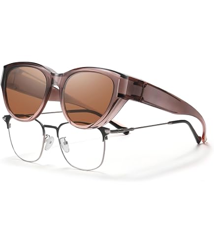 Cat Eye Fit Over Sunglasses Polarized UV400 Wrap Around Overglasses Amazon.com: Goiteia Cataract Sunglasses, Light Sensitivity  main image 3