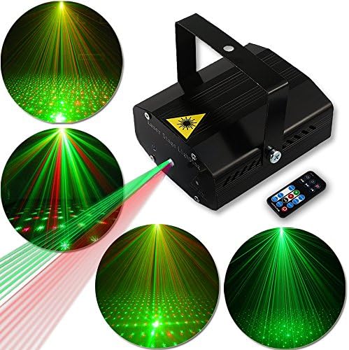 Party Lights DJ Disco Lights GOOLIGHT Strobe Light LED Projector Metal Case Sound Activated Stage Lighting with Remote Control for Birthday Parties Bar KTV Karaoke Equipment Dancing Christmas Hallowee