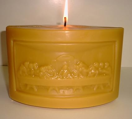 Pure Beeswax Decorative Pillar Candles Lords Supper