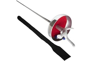 AMERICAN FENCING GEAR Epee Sword with Pistol Grip - Electric Weapon for Fencing Sport - with Weapon Bag & Body Wire Electric Socket- Guard, Guard Pad, German Fitting Tip and Barrel - Standard Adult Size 5 Olympic Blade