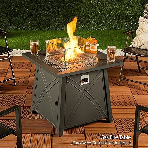 Yaheetech 28 inch Outdoor Gas Fire Pit Table in Kuwait Whizz