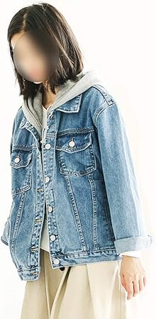 hooded denim jacket womens uk