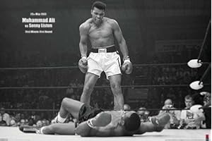 PYRAMID AMERICA Muhammad Ali vs Liston First Minute Round Knockout Fight Boxing Photo Sports (Poster, 36x24 inches)