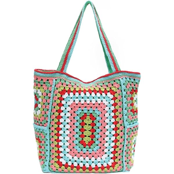 Torba na ramię MAGOU z pikowanej bawełny – w stylu hobo z trzema przegrodami, z kwiatowym wzorem, szerokość 14.5 cala