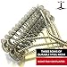 Safe No Bristle Gas Grill BBQ Brush - Rust Proof Triple Stainless Steel Woven Wire Perfect for Weber Char Broil Dyna-Glo Steel Porcelain Ceramic Grates - Long Lasting/Heavy Duty/Barbecue Grill Brush