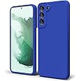 oakxco for Samsung Galaxy S22 Plus Phone Case Liquid Silicone, Cute Thin Slim Soft Rubber TPU Plain Smooth Gel Cover for Women Girl Aesthetic Design, Matte Solid Protective & Shockproof, Royal Blue
