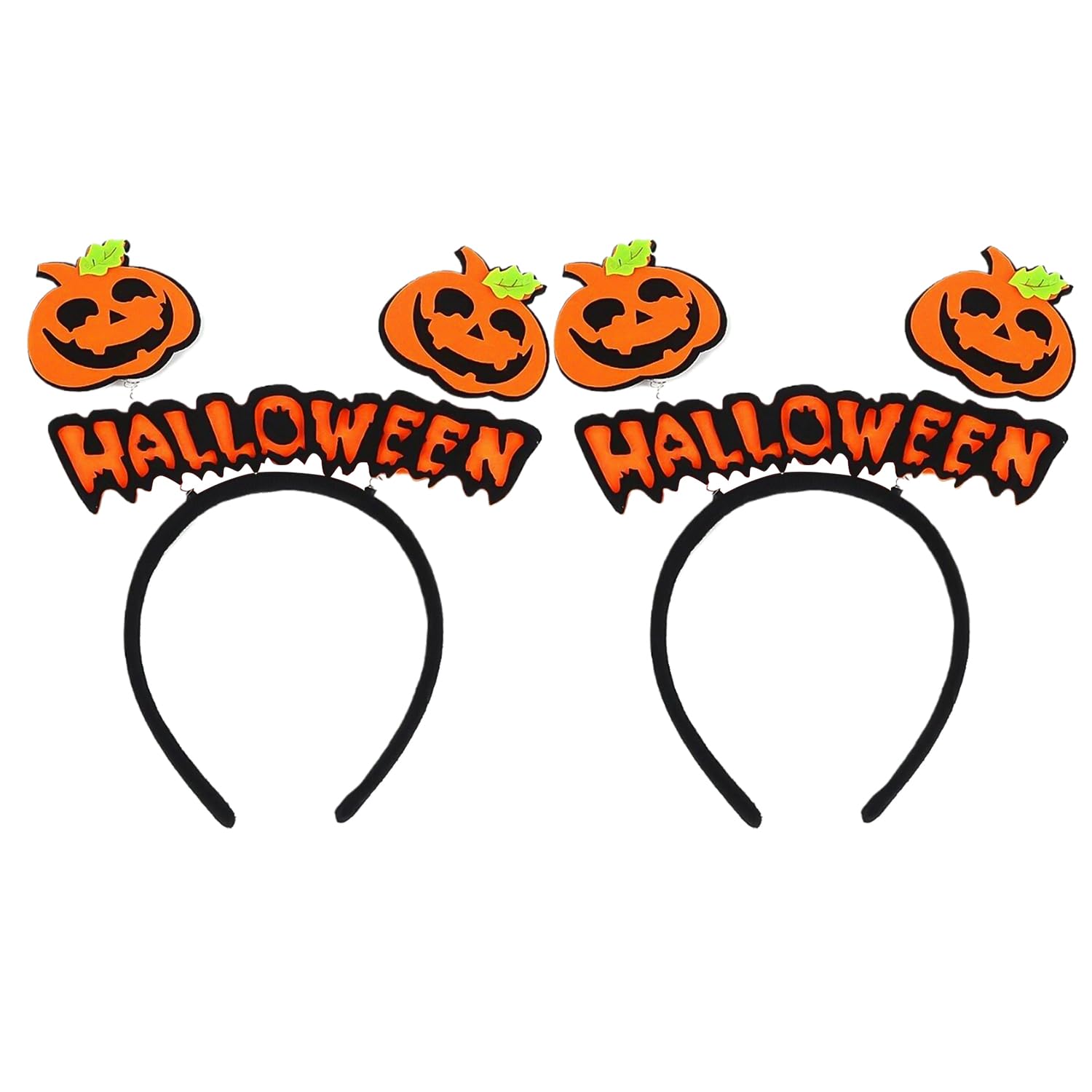 AOVNA 2pcs Halloween Pumpkin Hair Hoop Pumpkin Design Headbands Cosplay Photo Prop Headwear for Halloween Ghost Party Cosplay Dress up
