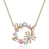 NoraSynthia Crescent Moon Butterfly Star Flower Necklaces for Women,Silver Rose gold Pendant, Birthday or Mother's Day Fine Jewelry Anniversary Christmas Gift for Women Wife Mom Girlfriend Lady