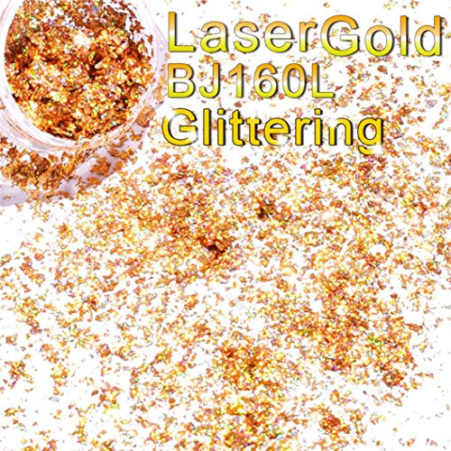 Gocheaper Mirror Nail Polish,Plating Paste Metal Color Gel Powder Laser Gold (Gold) - Thumbnail 2