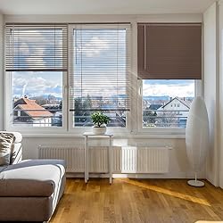 SEEYE Cordless Mini Blinds Aluminum Venetian Blind