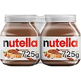 NUTELLA Hazelnut Spread with Cocoa for Breakfast; 725 Grams Jar; 2 Pack; 1450 Grams