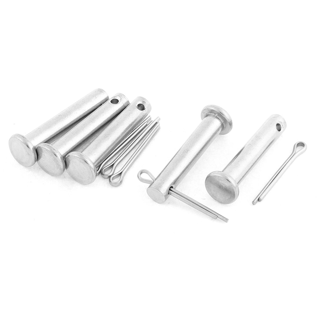 Sourcingmap M6x30mm Flat Head 304 Stainless Steel Clevis Pins 5 Sets