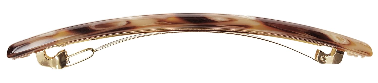France Luxe Long & Skinny Barrette, Caramel Horn - Classic French Design For Everyday Wear : Hair Barrettes : Beauty