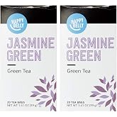 Amazon Brand, Happy Belly Jasmine Green Tea Bags, 20 Count (Pack of 2)