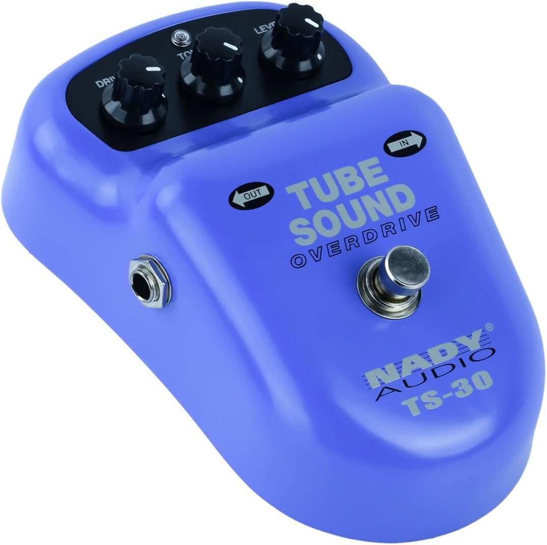 Nady TS-30 Tube Sound Overdrive Pedal – Drive, Tone and Level controls - All Metal Casing – 9V battery operation or use optional AC adapter