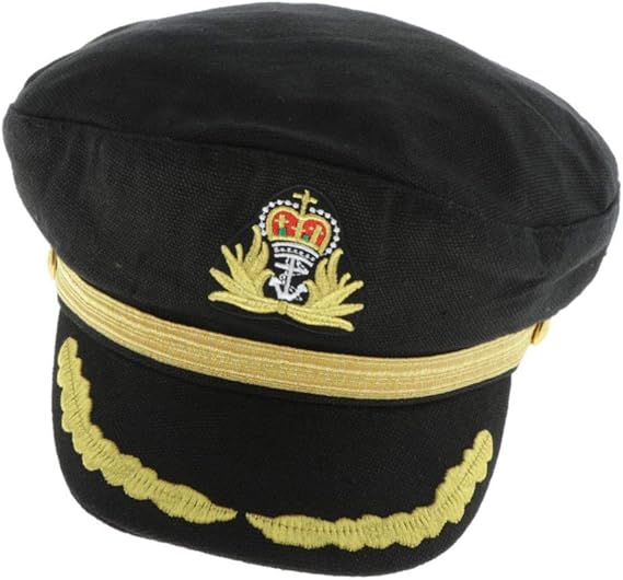 Amazon Co Jp Hellery コスプレ 水兵 帽子 船長 艦長 マリンキャップ 海軍帽子 キャプテンハット お洒落 全4種 ブラックキッド 服 ファッション小物
