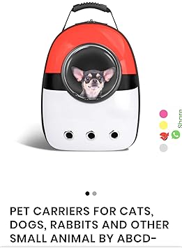 AbCD-All aBout Cats and Dogs Pet Cat Dog Puppy Carrier Space Capsule Breathable Backpack Bag