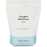 Clean Mama Natural Oxygen Whitener and Stain Remover - Color-Safe Natural Bleach Alternative - Plant-Derived Oxygen Powder, Whitens & Brightens Whites and Colors - Lemon, 2.53 lbs