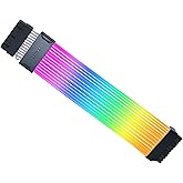 Lian Li Strimer Wireless 24-Pin RGB Motherboard Extension Cable – 132 Addressable LEDs, 2.4 GHz Wireless Connection, L-Connec