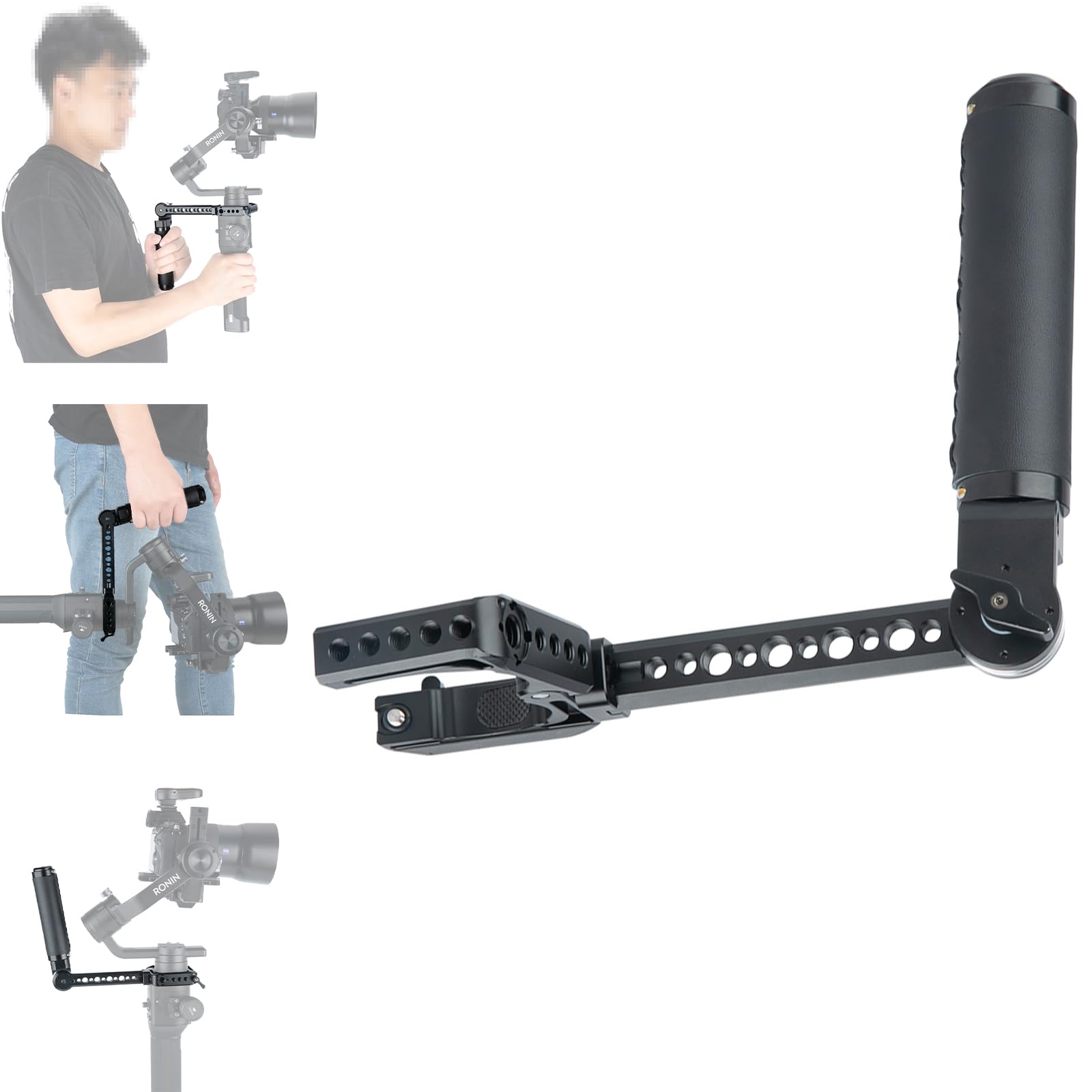 NICEYRIG Handgrip for DJI Ronin S Rosette Leather Handle Mounting Clamp
