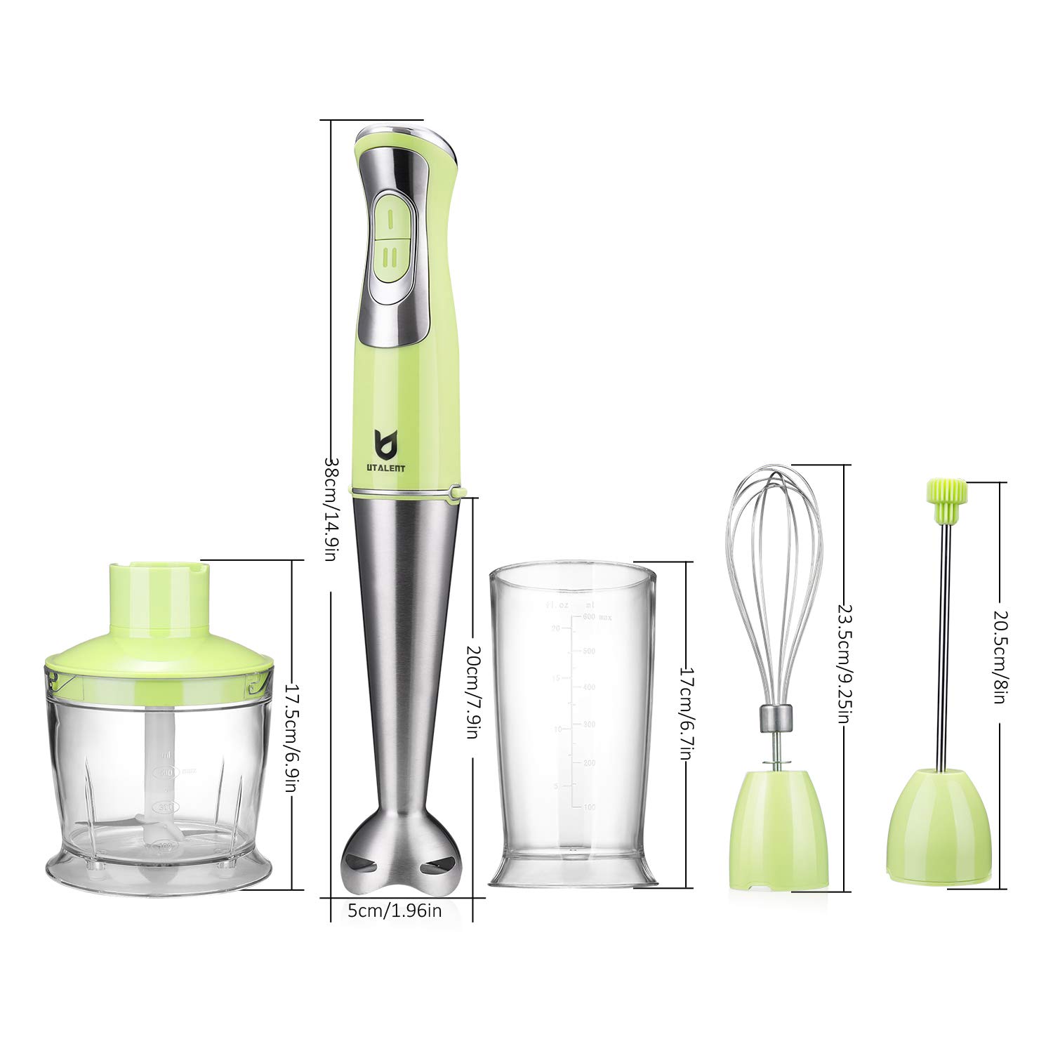 Immersion Hand Blender, Utalent 5in1 8Speed Stick