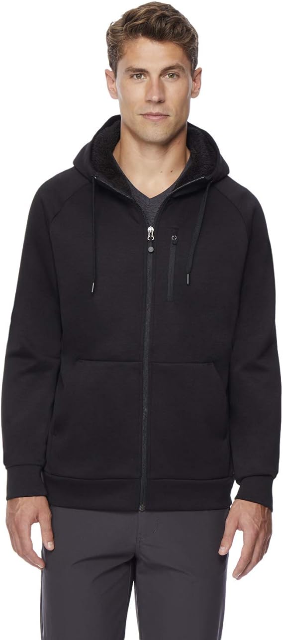 siksilk parka jacket with faux fur hood