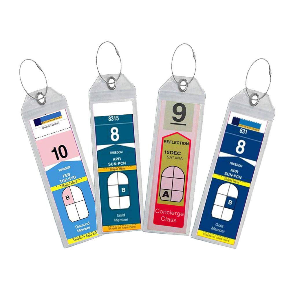 LIOOBO 4pcs ID Card Badge Holder Waterproof Clear PVC Card Sleeve Case Cover with Lanyard Plastic Card Sleeves, Soft ID Card Holders Protector Sleeves for Insurance Card, Debit Card, Business Card