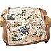 Collections Etc Quilted Throw Blanket, Charming Cat/Kitten and Floral Collage, 6