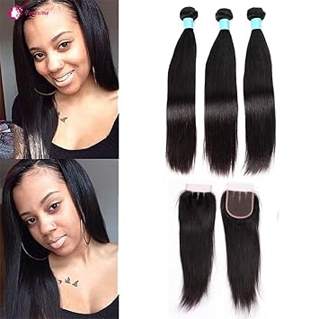 Amazon Com Forawme Virgin Peruvian Human Hair With Closure