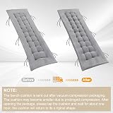 PLULON Garden Bench Cushion 120x48cm for 2-3 Seater Grey Pad view 4