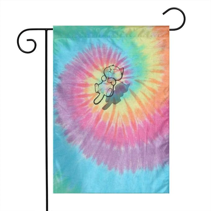 WSEDRF Pastel Spiral Tie Dye Garden Flag Decorative Party