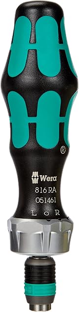 Wera 05051461001 816 RA 1/4 Inch Ratchet Screwdriver Silver 50Nm Max Torque view 4