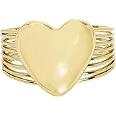 Robert Lee Morris Soho Womens Puffy Heart Cuff Bracelet
