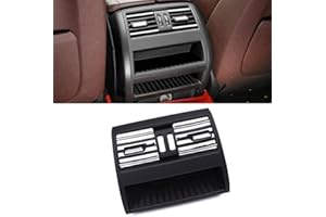 Goodithy Rear Chrome Air Vent Grille Outlet Cover, AC Vent Panel Replacement, for BMW 5 Series F10 F11 520i 523i 525i 528i 535i 2010 2011 2012 2013 2014 2015 2016 2017 (NO Heating Button Hole)