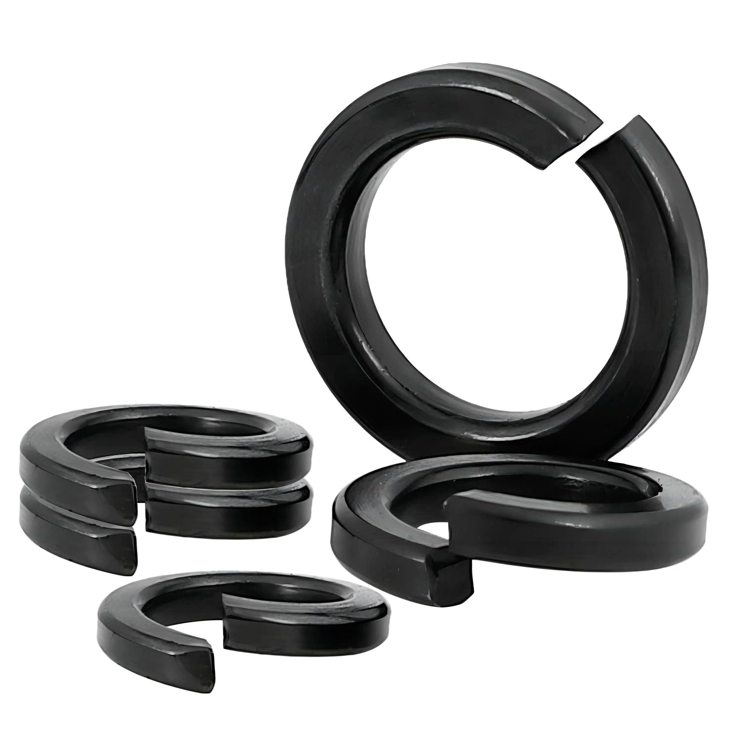 Qrity M4 Spring Lock Washer, Single Coil Square Section Washer, Carbon Steel Spiral Split Washers for Screws, Pack of 20 โ image 1