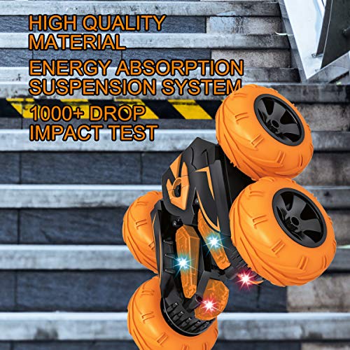 Remote-Control-Car-Vazillio-RC-Cars-Stunt-Car-Toy-24Ghz-Hot-Speed-Racing-Car-Stand-360-Rotate-RC-Car-with-Headlights-for-Boys-and-Girls-Orange