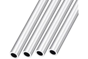 METALLIXITY 6063 Aluminum Tube (13mm OD x 9mm ID x 300mm L) 4Pcs, Aluminum Round Tubing - for Home Furnishing, Machinery, DIY Handicraft