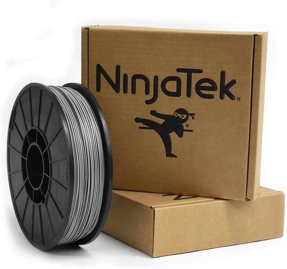 NinjaTek3DCH1417510 3DCH14117510 Cheetah TPU Filament, 1.75mm, TPE, 1kg, Steel (Gray) (Pack of 1)