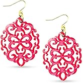 ZENZII Acrylic Resin Earrings for Women Girls Statement Geometric Modern Pattern Acetate Drop and Dangle Earrings Fashion Jewelry