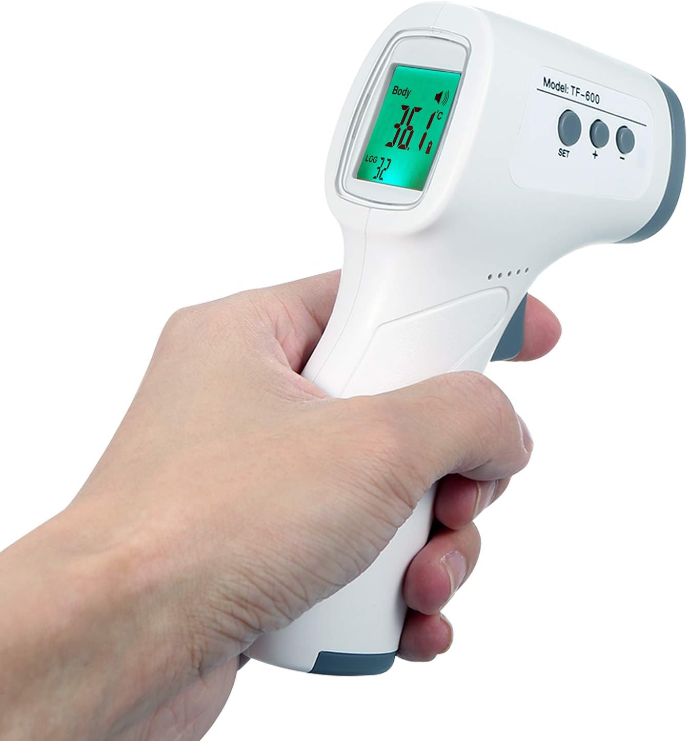 Thermometer, Medical Forehead Infrared Thermometer for Baby Kids and Adults, Precision Digital Temporal Thermometer with Fever Indicator, No Touch, CE Approved (White)