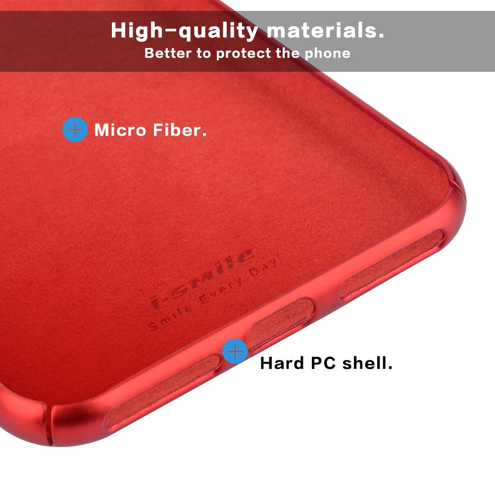 iPhone 7 / 7Plus Case, MeanLove Pro Elegent Ultra Slim Hard Case Cover for Apple iPhone 7 / 7PLus (Metal Plate Inside for Magnetic Car Mount) (Red, For iPhone 7)