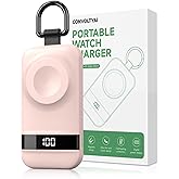 Portable Charger for Apple Watch, 2500mAh & Digital Display – Magnetic Fast Charging iWatch Charger for Travel – for Apple Watch Series 1-11/SE1-3/Ultra 1-3 (Pink)
