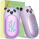 Hand Warmers Rechargeable 2 Pack,6000mAh Cute Panda Shaped Electric Hand Warmer,20Hrs Long Heating Reusable Hand Warmer,Portable Pocket USB Heater for Christmas,Outdoor,Hunting
