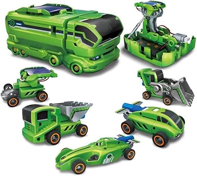 Skyhigh 7 in 1 Rechargeable Solar Energy Educational Kit Battery Cell DIY Cars Game Toys for Kids