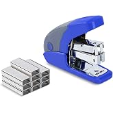 PAPERPAL Effortless Mini Stapler Set, 20 Sheet Capacity, Integrated Remover &amp; Staple Storage, Holds 1/4" Staples, Includes 1000 Staples, Lightweight, Office, School &amp; Daily Use, Dark Blue
