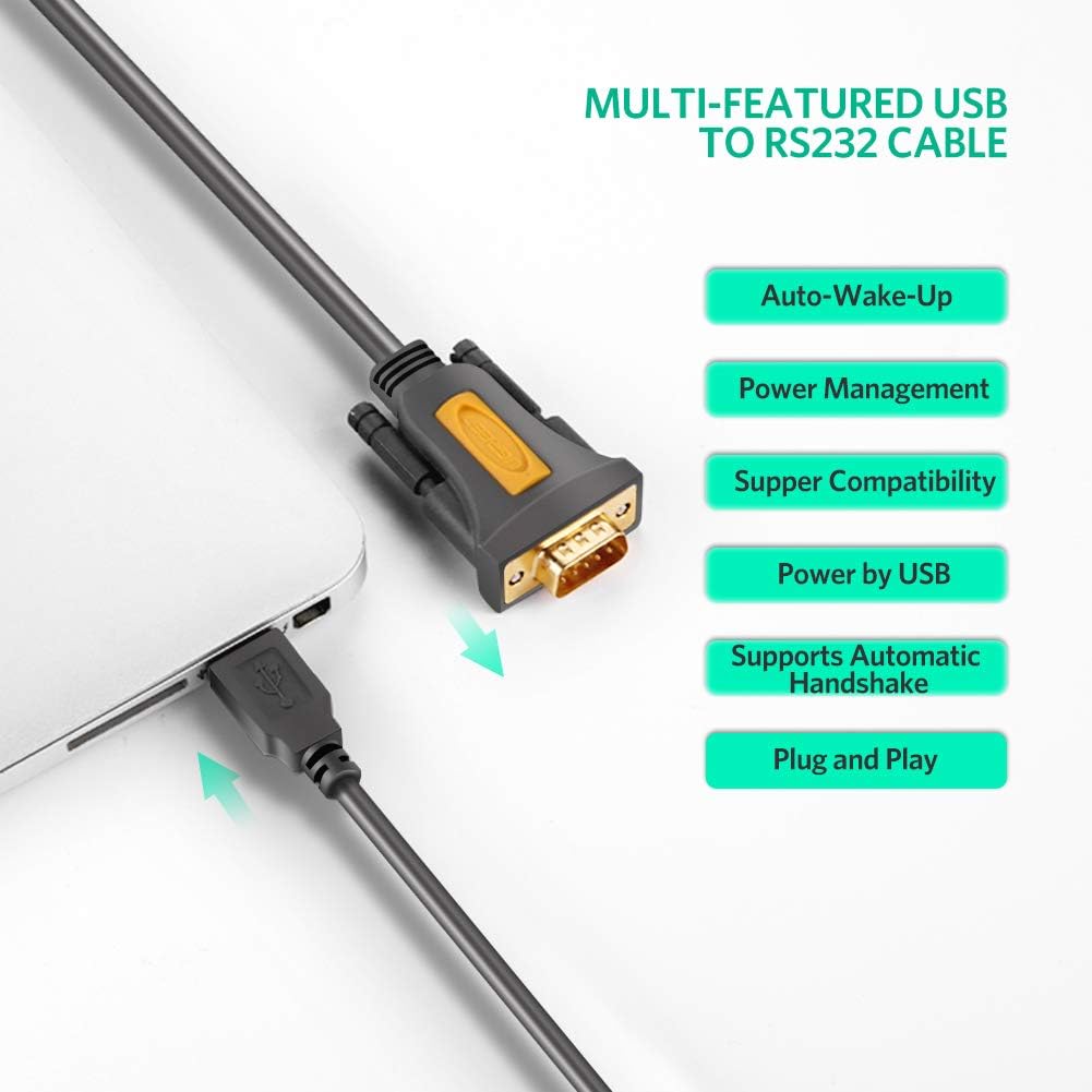 UGREEN USB Serial Cable USB to RS232 DB9 9 pin Converter Cable for Connecting Cisco Routers and Switches,Celestron Telescope Nexstar hand Controller - Image 4