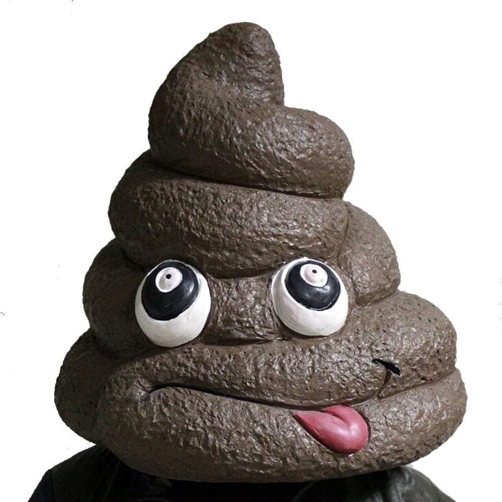 Accessories Realistic Poo Head Latex Mask Full Head Costume Gag Party